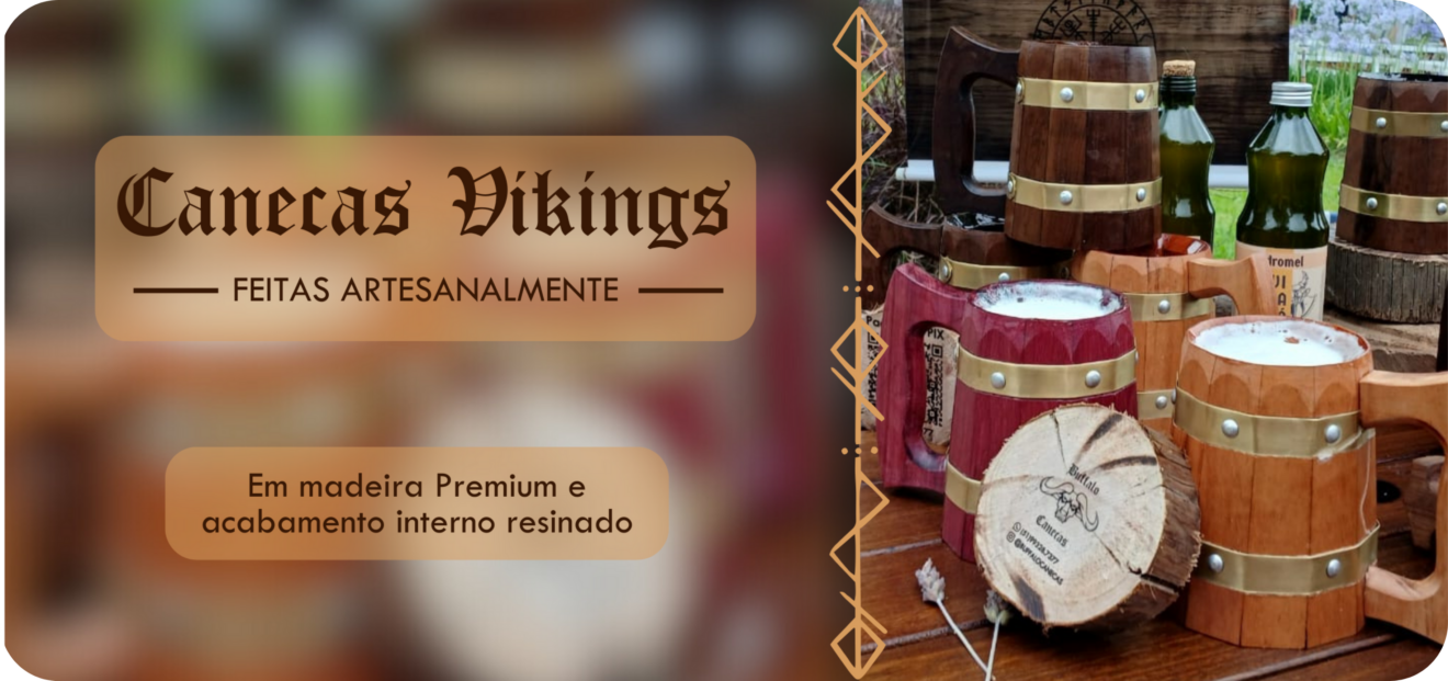 Canecas vikings artesanais da Búfalo Canecas