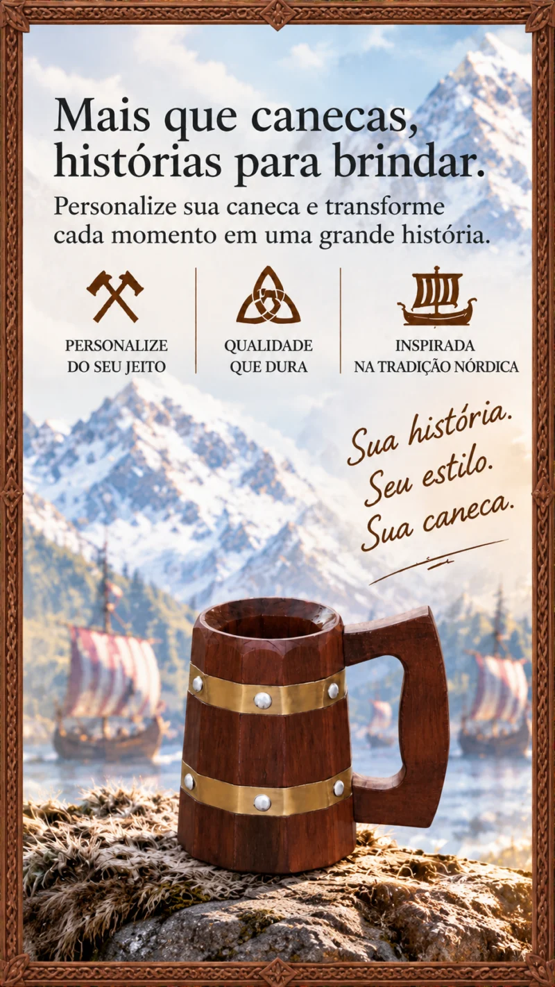 Mais que canecas, histórias para brindar.